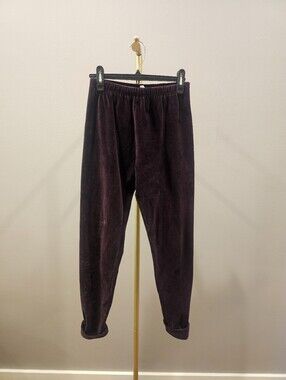 Vintage Jones New York Plush Velvet Cropped Pants in Brown
